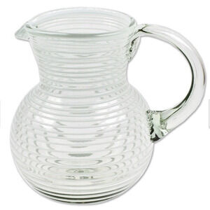 Novica‎ Handmade White Handblown Glass Pitcher Ice-Tea Sangria Margarita Mexico